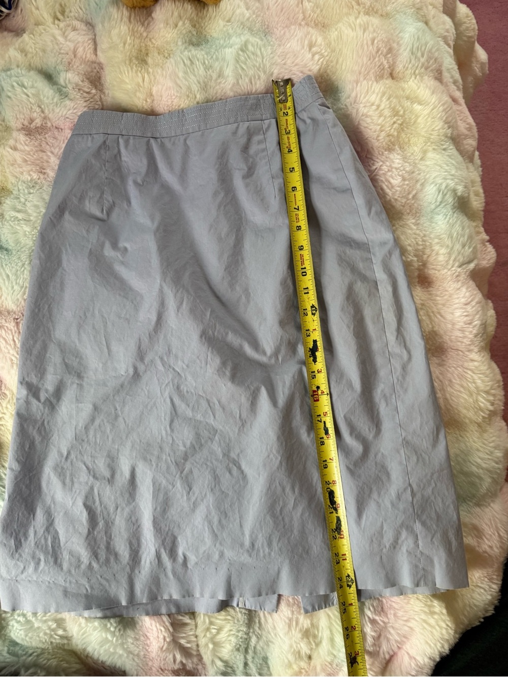 J.Crew Lavender Periwinkle Cotton Pencil Skirt Side Zip Size 4